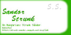 sandor strunk business card